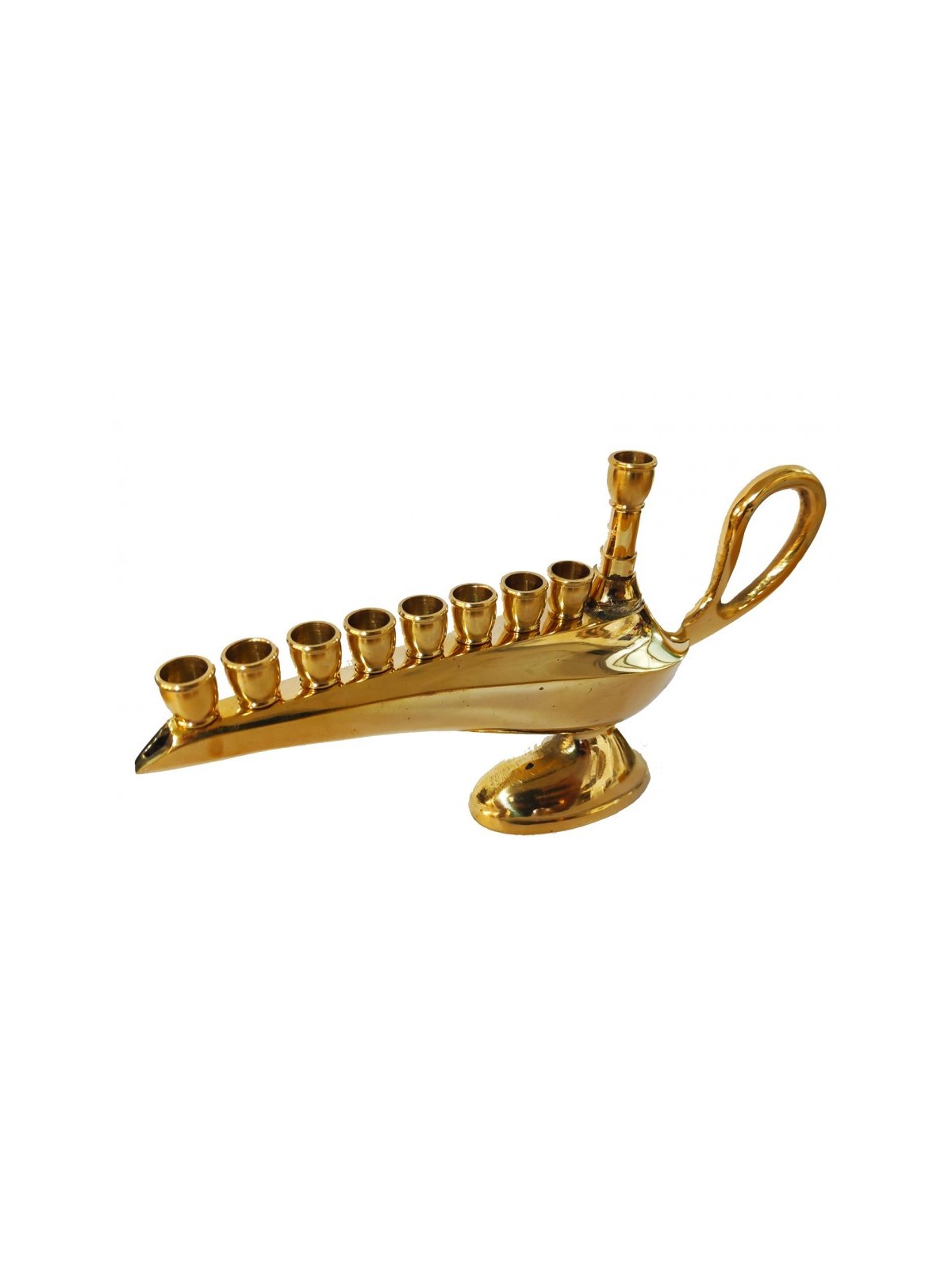 Small Aladdin Lamp Copper Chanukah Menorah For C... | Hanukkah Menorah