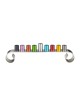Colorful Aluminum Chanukah Menorah with Swirl Si... | Hanukkah Menorah
