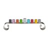 Colorful Aluminum Chanukah Menorah with Swirl Si... | Hanukkah Menorah