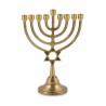 Antique Gold Classic Chanukah Menorah with Star ... | Hanukkah Menorah