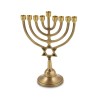 Antique Gold Classic Chanukah Menorah with Star ... | Hanukkah Menorah