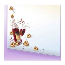 Stationery for Purim Colorful Wine Bottle D... | Purim Music and Gifts