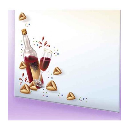 Stationery for Purim Colorful Wine Bottle D... | Purim Music and Gifts