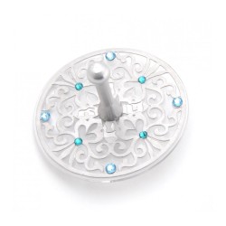 Dorit Judaica Decorative Dreidel with Flowers and Swarov... | Dreidels