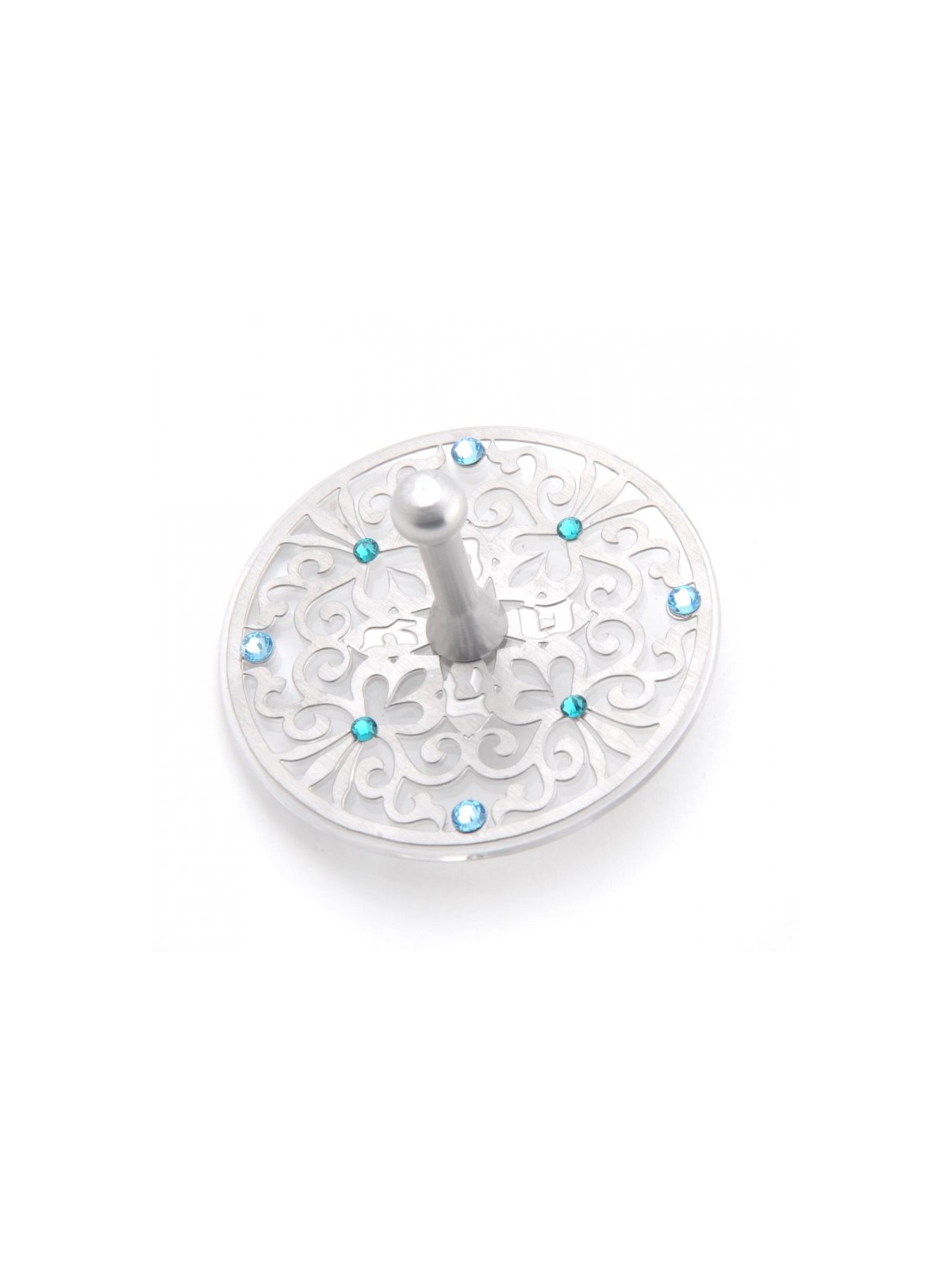 Dorit Judaica Decorative Dreidel with Flowers and Swarov... | Dreidels