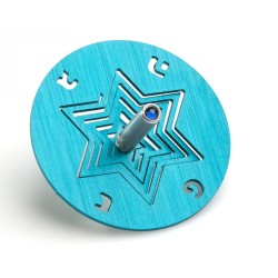 Adi Sidler Chanukah Dreidel and Stand Star of David Turq... | Dreidels