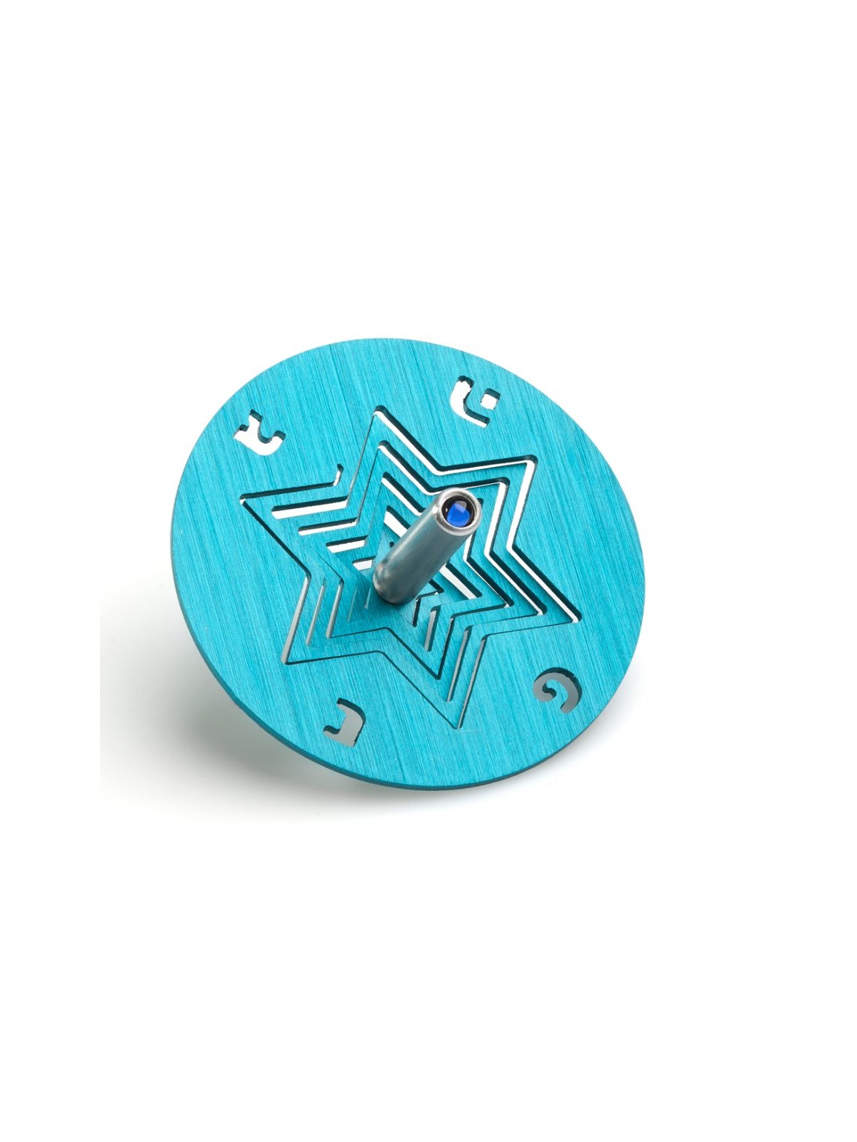 Adi Sidler Chanukah Dreidel and Stand Star of David Turq... | Dreidels