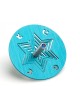 Adi Sidler Chanukah Dreidel and Stand Star of David Turq... | Dreidels