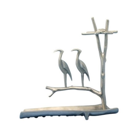 Shraga Landesman Hanukkah Menorah Herons on Tree... | Hanukkah Menorah