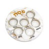 Pesach Passover Seder Plate with Six Glass Bowls Whi... | Seder Plates
