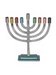 Traditional Chanukah Menorah with Colorful Candl... | Hanukkah Menorah