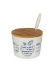 Rosh Hashanah Bamboo Honey Dish with Lid ... | Jewish Gift from Israel