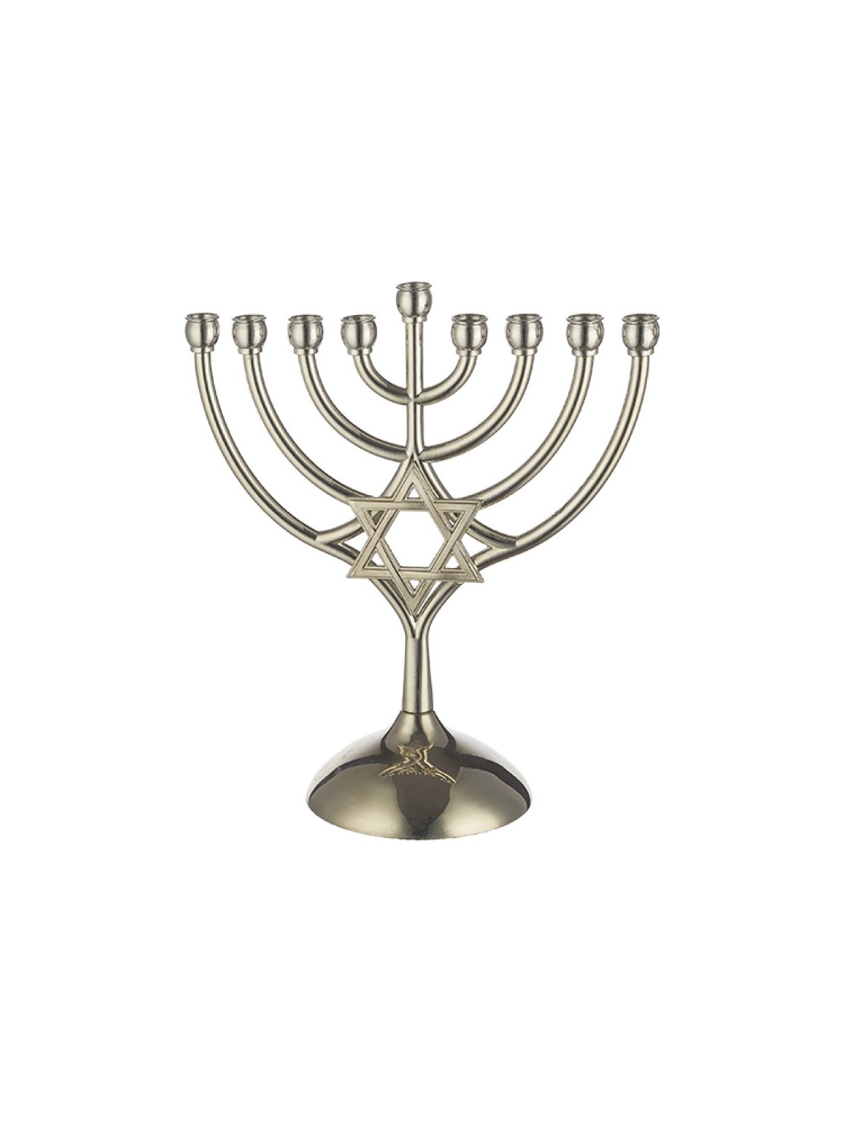 Chanukah Menorah Curved Branches with Integrated... | Hanukkah Menorah