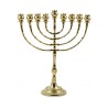 Tall Brass Chanukah Menorah Cups with Pomegranat... | Hanukkah Menorah