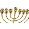 Tall Brass Chanukah Menorah Cups with Pomegranat... | Hanukkah Menorah