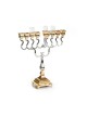 Large Size Silver and Gold Chanukah Menorah Swir... | Hanukkah Menorah