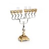 Large Size Silver and Gold Chanukah Menorah Swir... | Hanukkah Menorah
