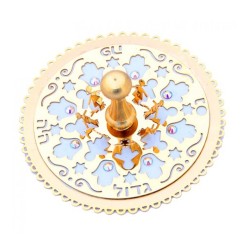 Silver Gold Dancing Children Dreidel by Ester Shahaf | Dreidels