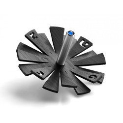 Adi Sidler Brushed Aluminum Chanukah Dreidel Flying Peta... | Dreidels