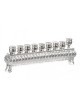 Silver Plated Raised Chanukah Menorah Lights in ... | Hanukkah Menorah