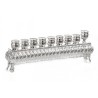 Silver Plated Raised Chanukah Menorah Lights in ... | Hanukkah Menorah