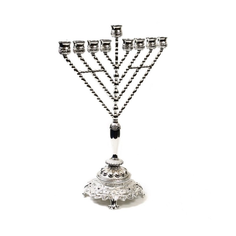Decorated Chabad Menorah | Hanukkah Menorah