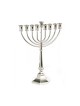 Large Size Silver Plated Chanukah Menorah Smooth... | Hanukkah Menorah