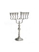 Tall Silver Plated Chanukah Menorah with Swirls ... | Hanukkah Menorah