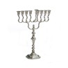 Tall Silver Plated Chanukah Menorah with Swirls ... | Hanukkah Menorah