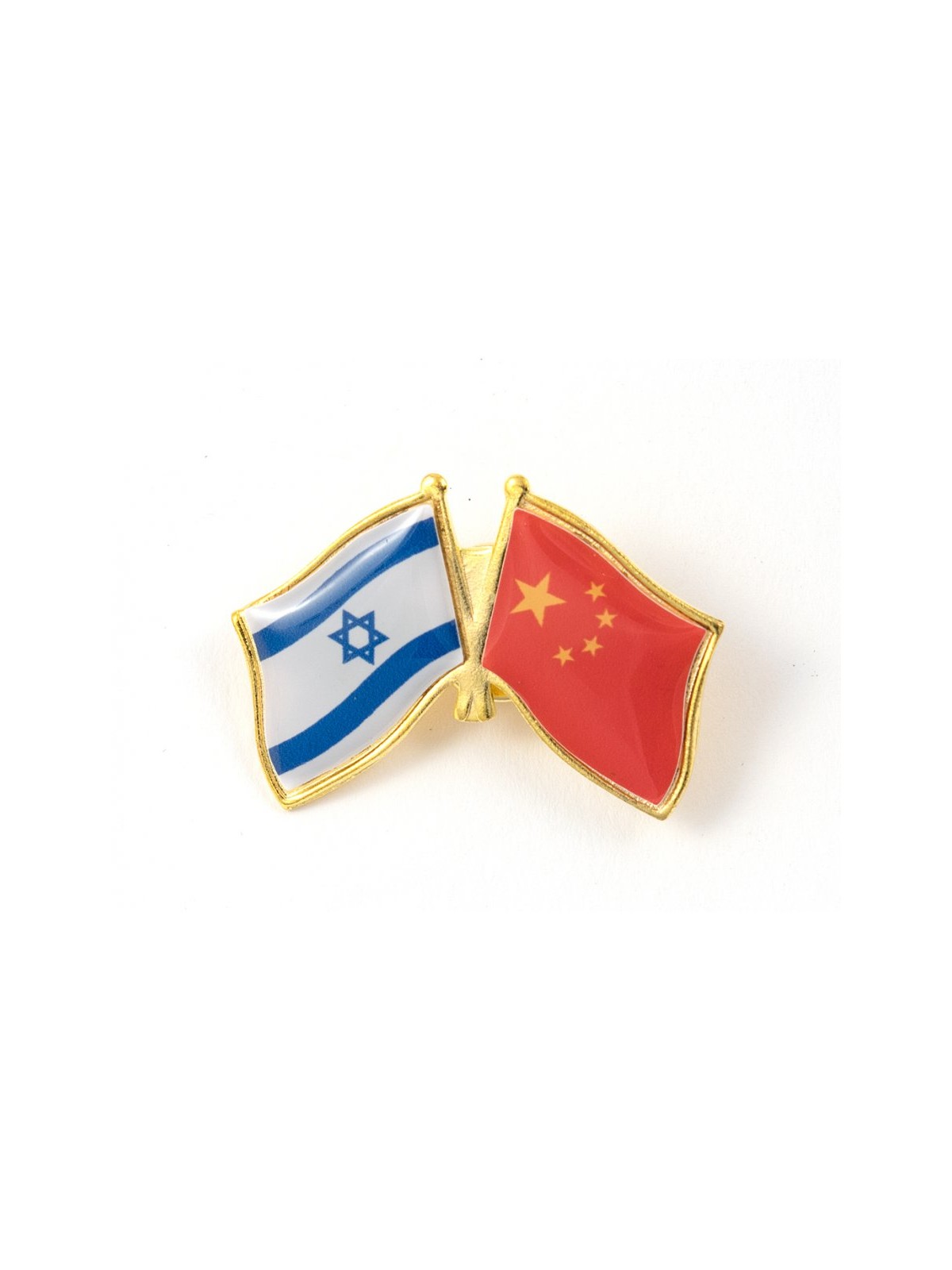 Épinglette des drapeaux d’Israël et de la Chine | Épinglettes