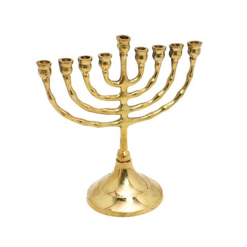 Small Antique Classic Gold Chanukah Menorah For ... | Hanukkah Menorah