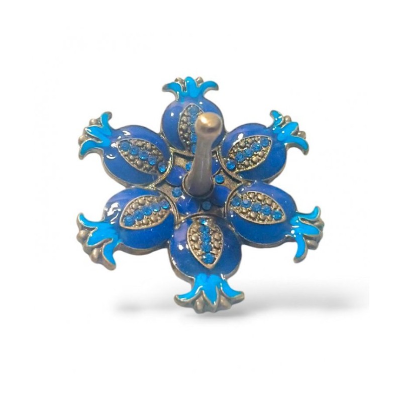 Pomegranate Shaped Metal Dreidel with Enamel Choose Red ... | Dreidels