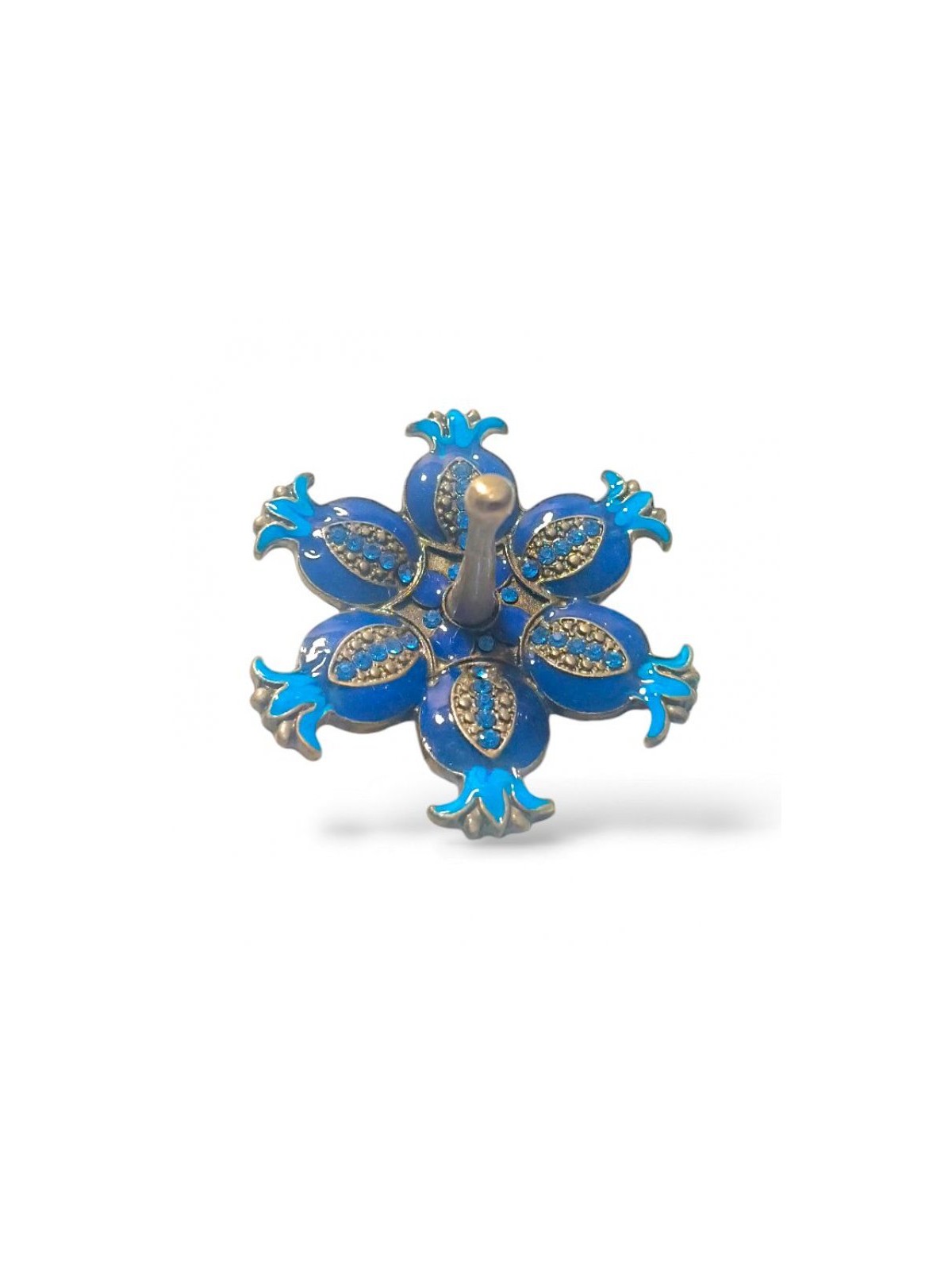 Pomegranate Shaped Metal Dreidel with Enamel Choose Red ... | Dreidels