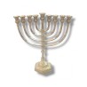 Gold Brass Color Engraved Chanukah Menorah Step ... | Hanukkah Menorah