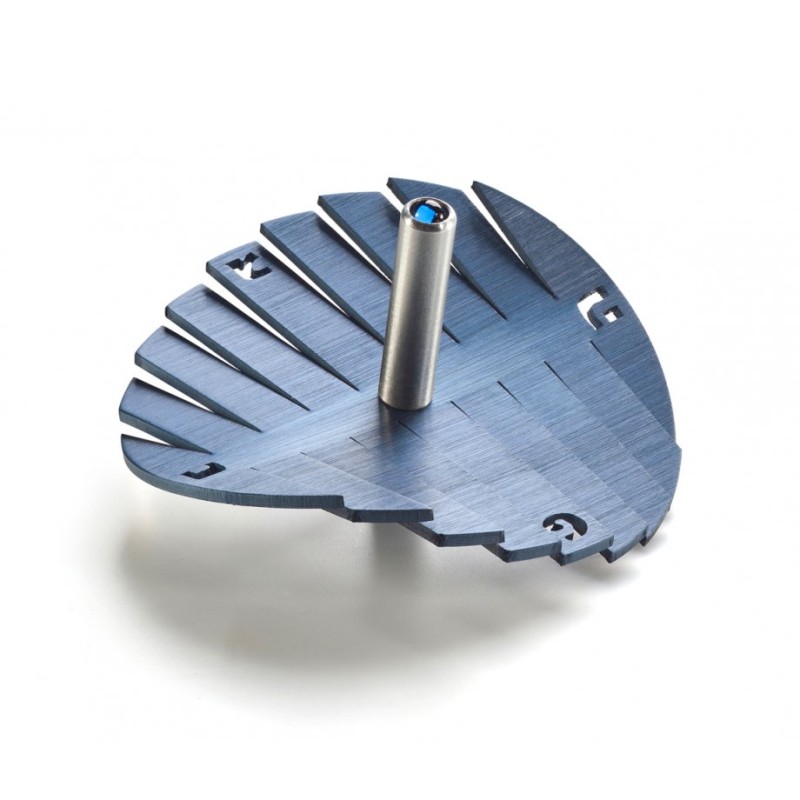Adi Sidler Anodized Aluminum Waves Chanukah Dreidel Blue | Dreidels