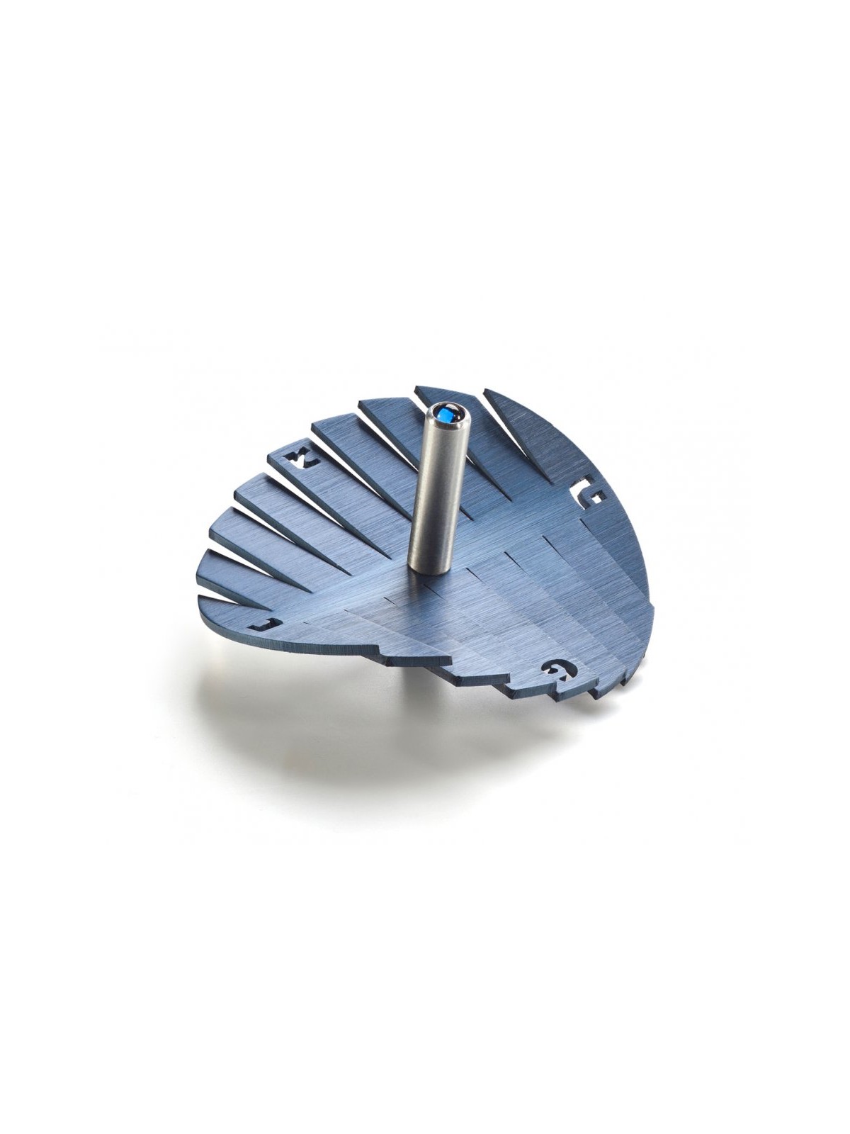 Adi Sidler Anodized Aluminum Waves Chanukah Dreidel Blue | Dreidels