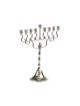 Silver Plated Chanukah Menorah Swirls and Bell S... | Hanukkah Menorah