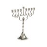 Silver Plated Chanukah Menorah Swirls and Bell S... | Hanukkah Menorah