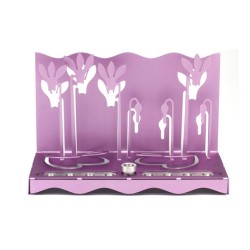 Shraga Landesman Hanukkah Menorah Slender Cyclam... | Hanukkah Menorah