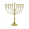 Tall Gold Color Classic Chanukah Menorah 16 Inches | Hanukkah Menorah