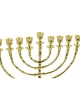 Tall Gold Color Classic Chanukah Menorah 16 Inches | Hanukkah Menorah