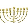 Tall Gold Color Classic Chanukah Menorah 16 Inches | Hanukkah Menorah