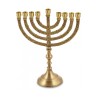 Gold Chanukah Menorah with Engraved Branches for... | Hanukkah Menorah