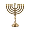 Gold Chanukah Menorah with Engraved Branches for... | Hanukkah Menorah