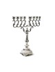 Tall Silver Metal Chanukah Menorah Swirls %96 16... | Hanukkah Menorah