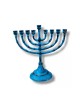Small Blue Patina Chanukah Menorah For Candles 6... | Hanukkah Menorah