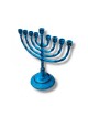 Small Blue Patina Chanukah Menorah For Candles 6... | Hanukkah Menorah