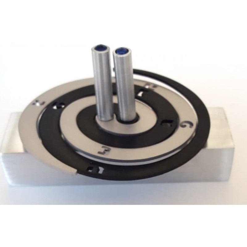 Adi Sidler Double Spiral Chanukah Dreidel Brushed Alumin... | Dreidels