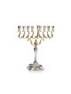 Silver and Gold Plated Chanukah Menorah Scroll D... | Hanukkah Menorah