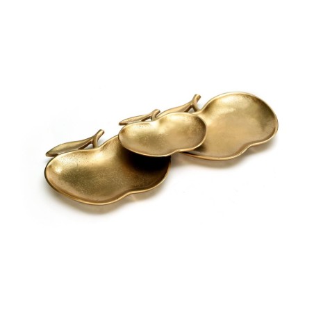 Gold Colored Three Piece Apple Shaped Dis... | Jewish Gift from Israel